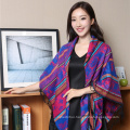 2017 autumn winter square warm fake cashmere scarf turkish jacquard pashmina shawl with tassel